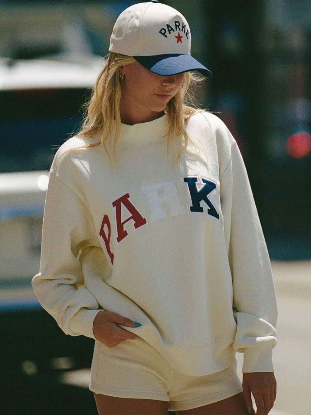 parke varsity mock neck sweater s/m